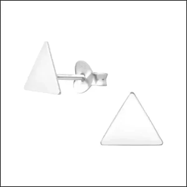 Zilveren Driehoek Oorbellen Geometrisch &acirc;&euro;&ldquo;  925 Zilver - Zilver-9mm -