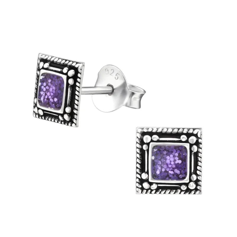 Zilveren Bali Oorstekers Geoxideerd &acirc;&euro;&ldquo; 8mm 925 Zilver Etnisch Boho Design - Vierka