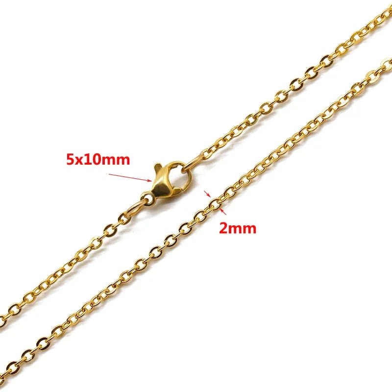 Stalen Anker Schakelketting Goudkleur 45&acirc;&euro;&ldquo;55cm &acirc;&euro;&ldquo; 1,5 & 2mm 