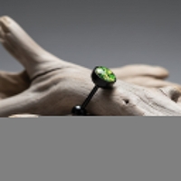 Zwarte Bioplast Tongpiercing hem en haar - Ster -