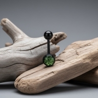 Bioplast Tongpiercing met Dierenhuid Motief - Spots-Bruin -