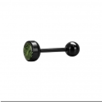 Bioplast Tongpiercing met Dierenhuid Motief - Spots-Rood -