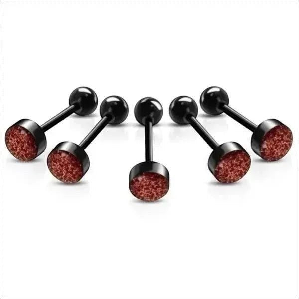 Zwarte Glitter Tongpiercing - Bioplast piercing - Roze -