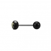 Stalen tongpiercing met acryl logo - Tribal -