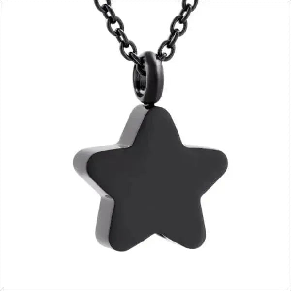 Stervormige Stalen Ashanger &acirc;&euro;&ldquo; Gedenksieraad Zonder Ketting - Turkioos-Blauw-2.6x2