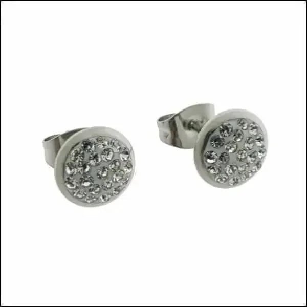 Druzy Oorbellen met Kristal RVS - Transparant -
