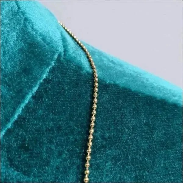 Goudkleurige Bolletjes Halsketting RVS &acirc;&euro;&ldquo; Stalen Tagketting Dames Heren - 2.4mm / 