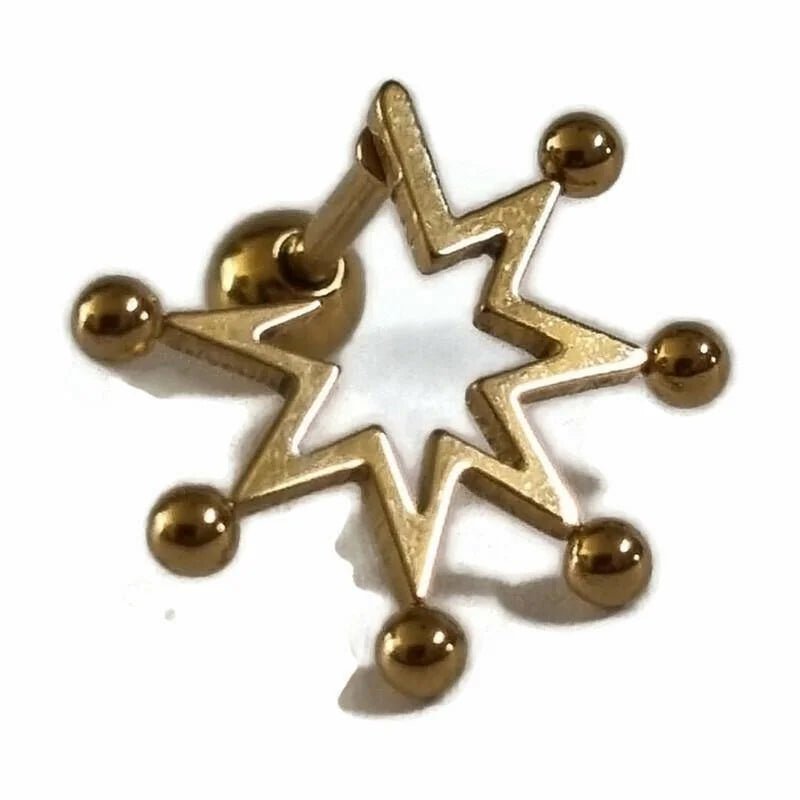 Goudkleur Helix Piercing - Chirurgisch Stalen oorpiercing - Unisex