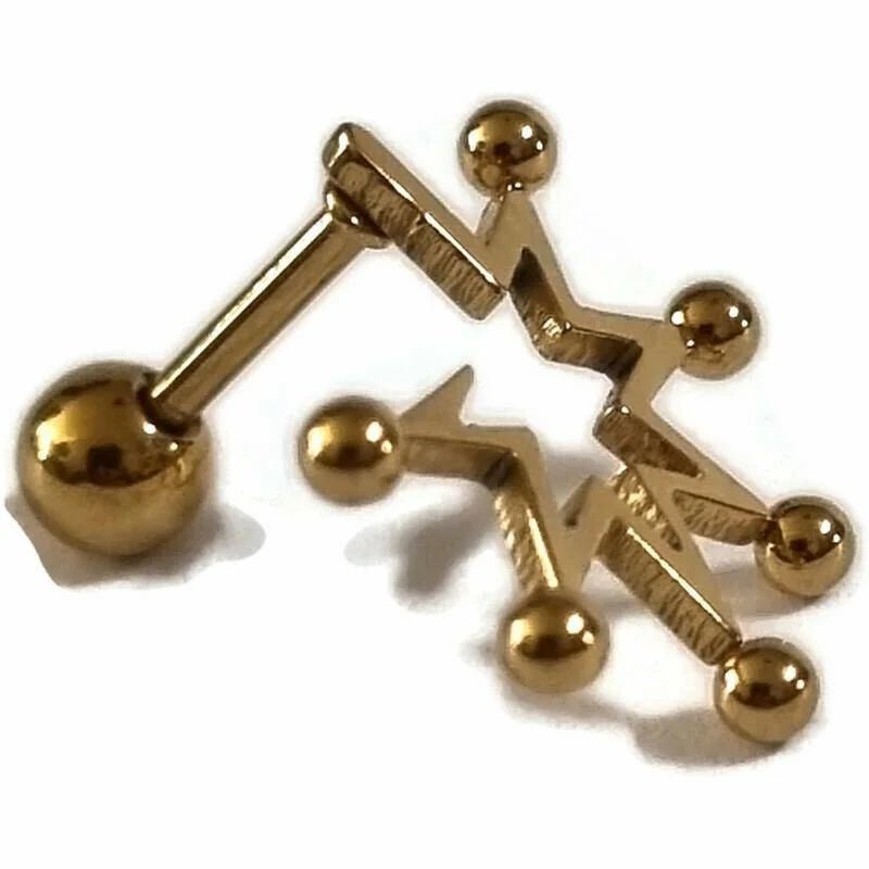 Goudkleur Helix Piercing - Chirurgisch Stalen oorpiercing - Unisex