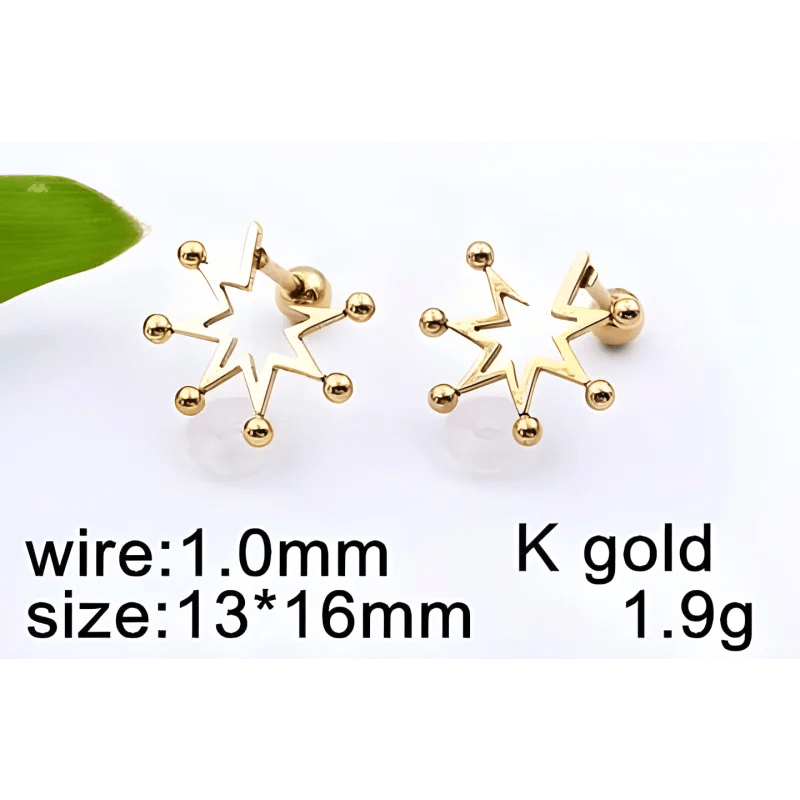 Goudkleur Helix Piercing - Chirurgisch Stalen oorpiercing - Unisex