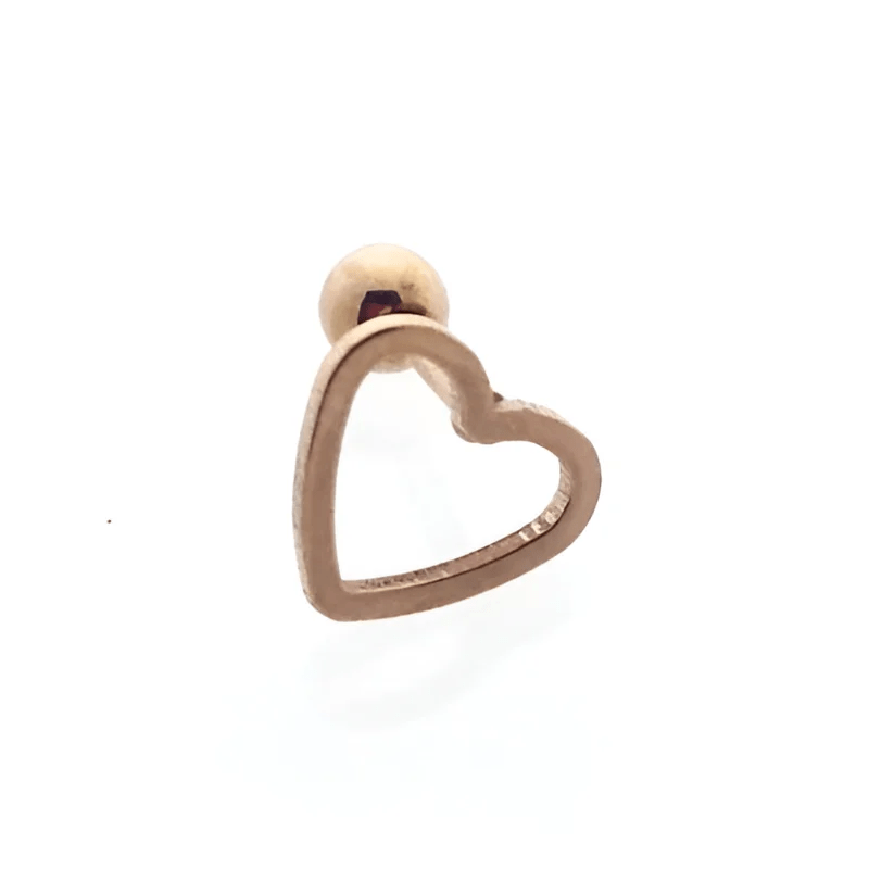 Ros&Atilde;&copy; Helixpiercing met Hartje rose goudkleur - Unisex
