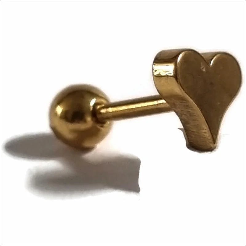 Helixpiercing Hartje Goudkleur - Unisex