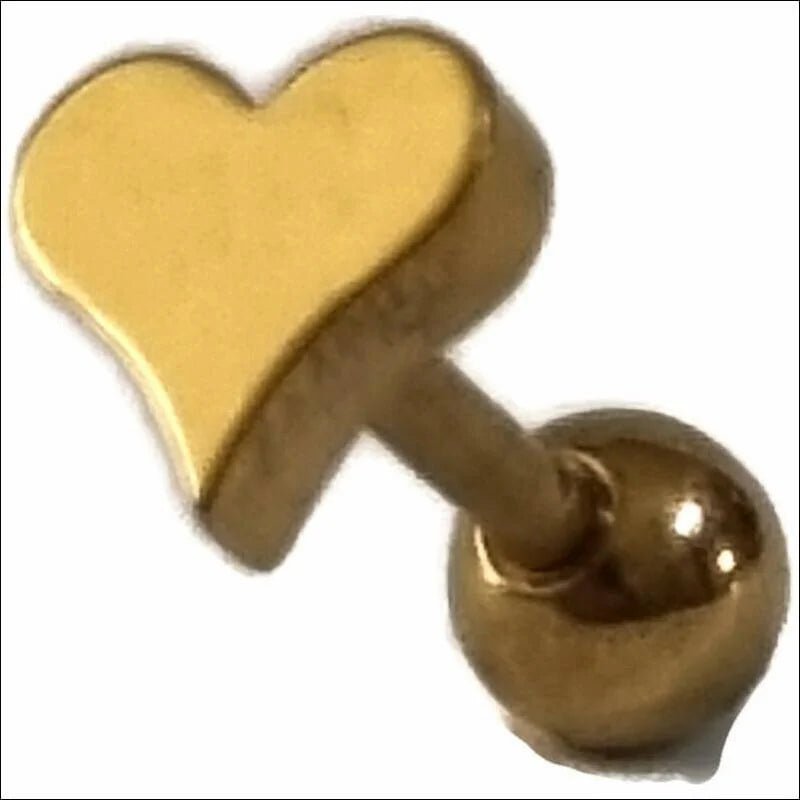 Helixpiercing Hartje Goudkleur - Unisex