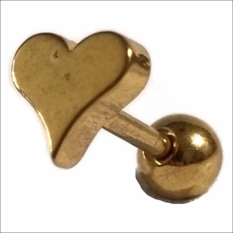Helixpiercing Hartje Goudkleur - Unisex