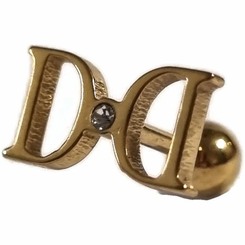 Fantasie Goudkleurige Helixpiercing met Steentje - Unisex