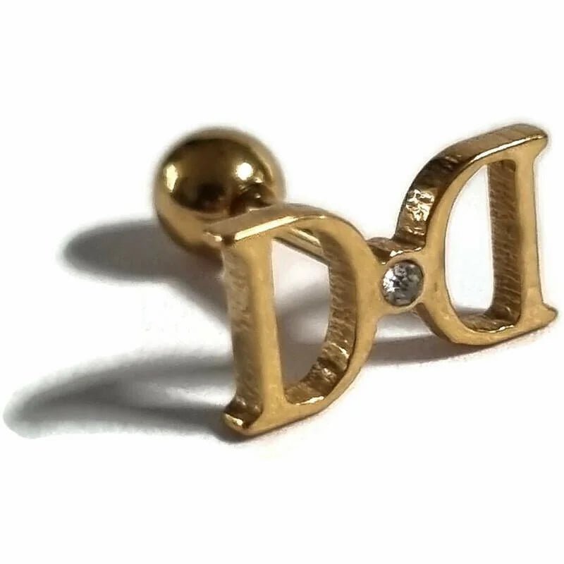 Fantasie Goudkleurige Helixpiercing met Steentje - Unisex