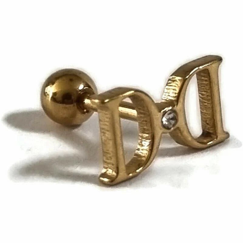 Fantasie Goudkleurige Helixpiercing met Steentje - Unisex