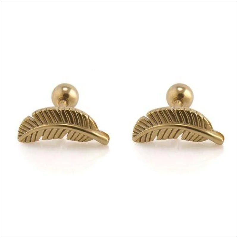 Helix Piercing veertje Goudkleur - Unisex