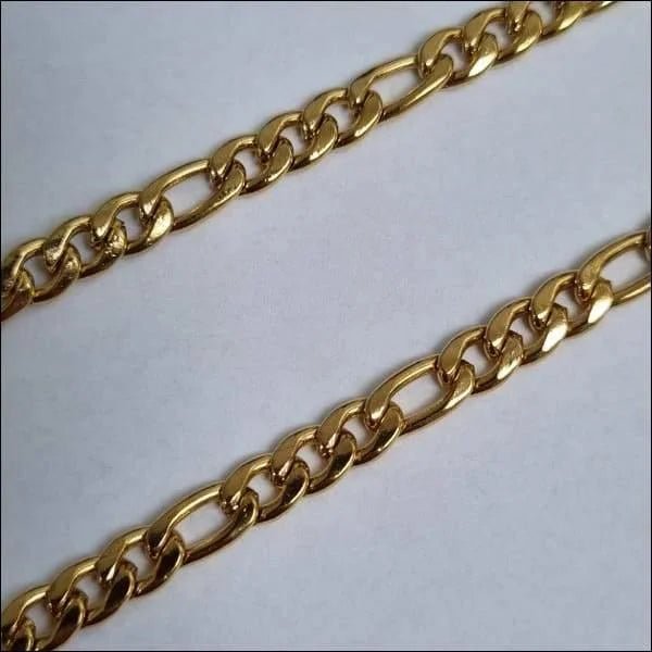 Goudkleurige Figaro Ketting Staal &acirc;&euro;&ldquo; Klassieke Schakelketting RVS Unisex - Unisex
