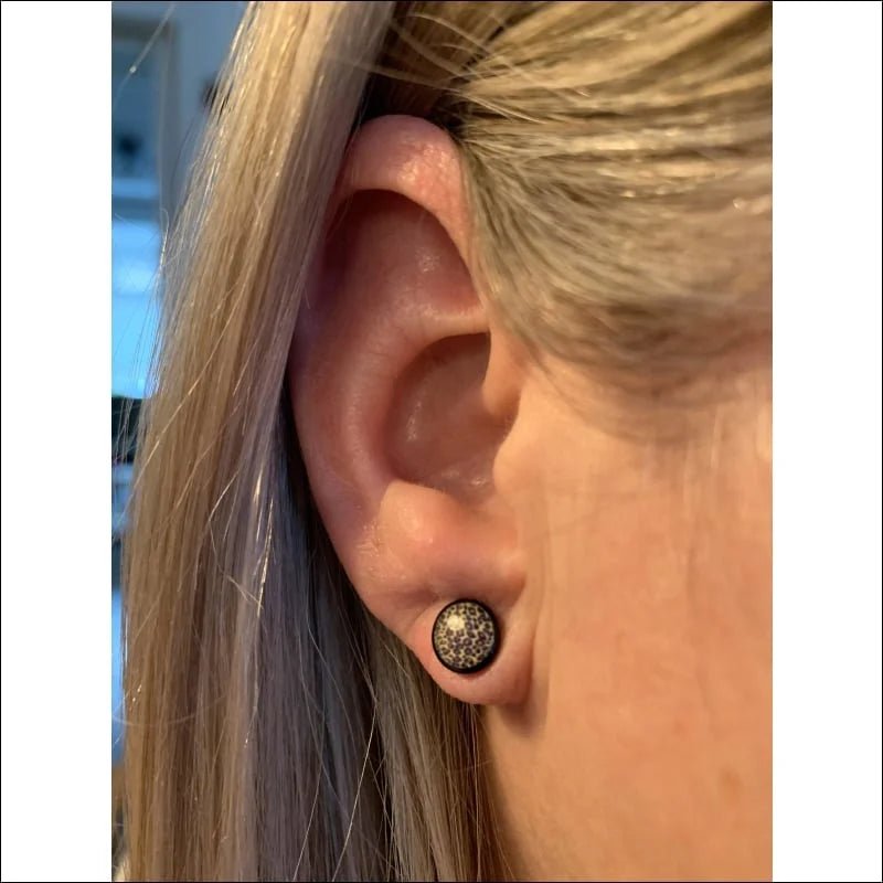 Stijlvolle Luipaard Oorbellen - 7mm / Licht Roze/Zwart-7mm -