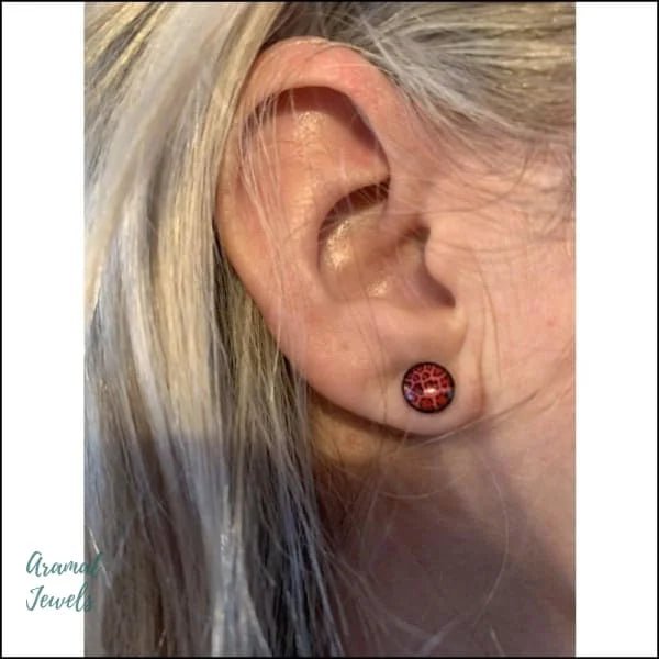 Stijlvolle Luipaard Oorbellen - 7mm / Licht Roze/Zwart-7mm -