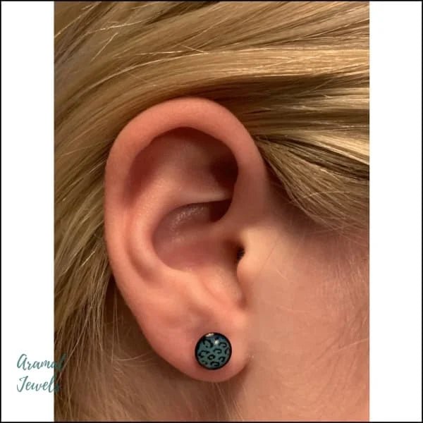 Stijlvolle Luipaard Oorbellen - 10mm / Koe-Zwart-Geel -