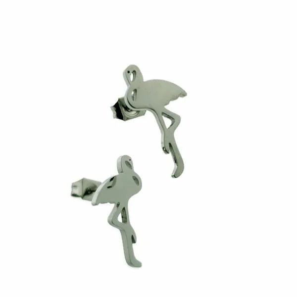 RVS Dieren Oorbellen Diverse Motieven - Dierenliefhebber Oorstekers - Dolfijn-10x8mm -