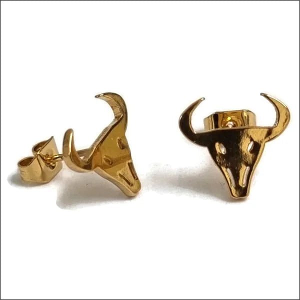 RVS Dieren Oorbellen Diverse Motieven - Dierenliefhebber Oorstekers - Bull/Stier-11mm -
