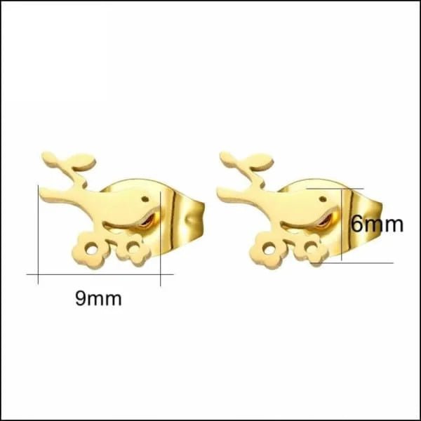 RVS Dieren Oorbellen Diverse Motieven - Dierenliefhebber Oorstekers - Vogel-9x6mm -