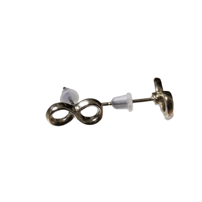 Elegante Rvs Infinity Oorbellen 10x5mm - Zilverkleurig -