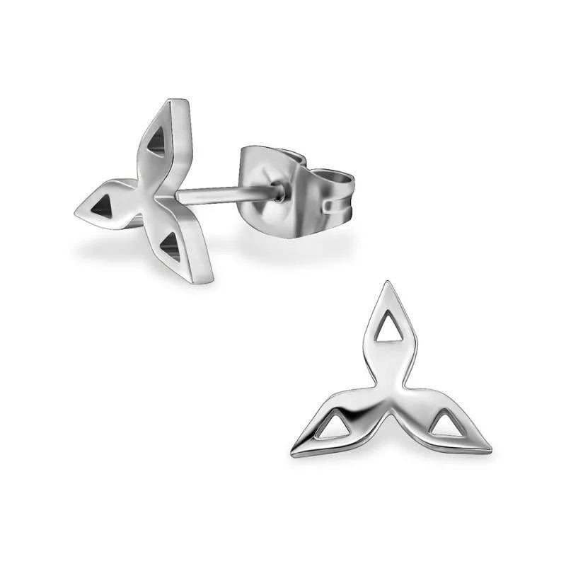 RVS Spiraal Oorbellen Diverse Kleuren 8-12mm - Trendy Spiral Studs - Zilverkleurig-7mm -
