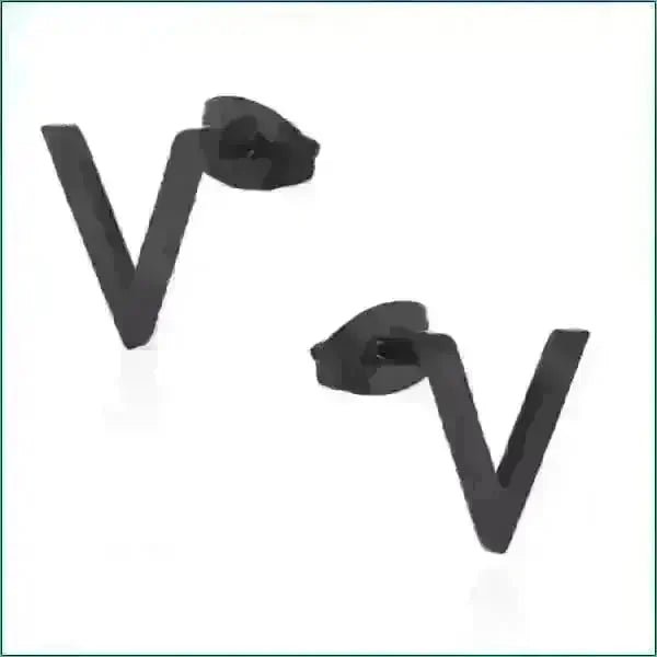 RVS Bar Oorbellen Diverse Kleuren 11x5mm - Minimalistische Studs - V-bar-Zilverkleur-11mm -