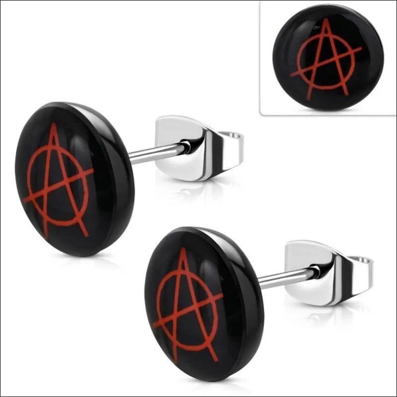 Stijlvolle Stalen Logo Oorbellen - 7mm / Sterretjes-Geel -