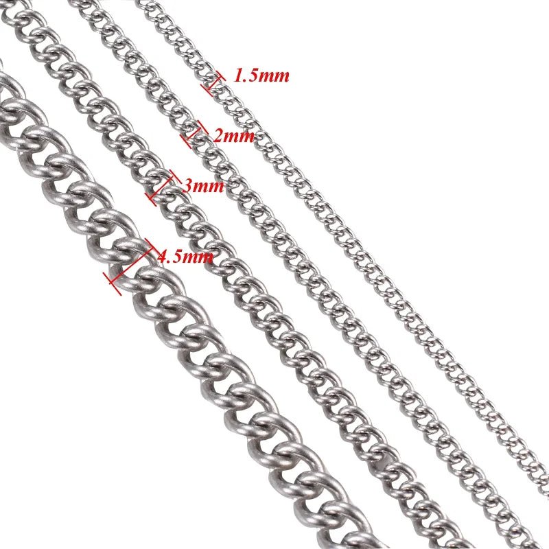 Zilverkleurige Open Gourmetketting RVS &acirc;&euro;&ldquo; Lichte Schakelketting Staal Unisex - 2.5