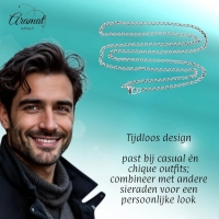 RVS Rolo Ketting Zilverkleurig &acirc;&euro;&ldquo; Ronde Schakelketting Staal Unisex - 50cm / 3mm -