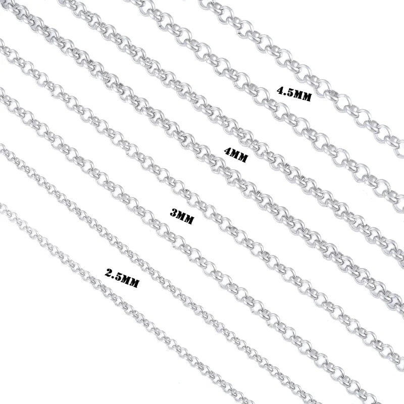 RVS Rolo Ketting Zilverkleurig &acirc;&euro;&ldquo; Ronde Schakelketting Staal Unisex - 65cm / 3mm -