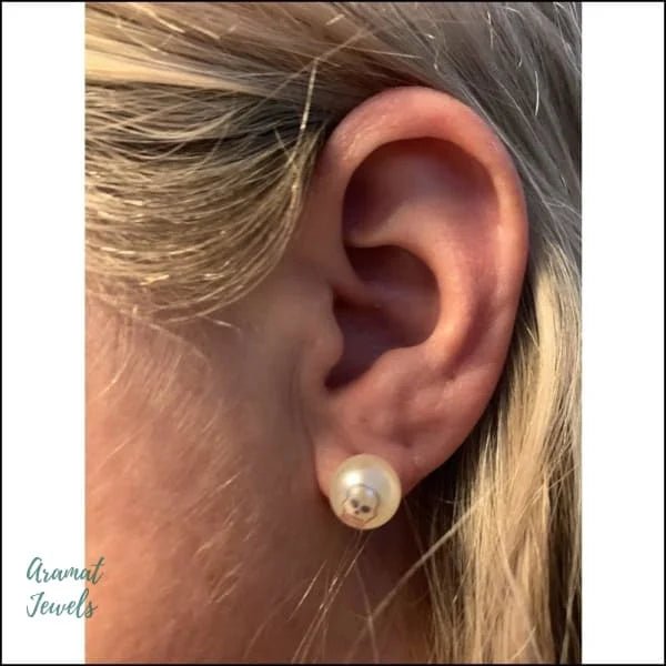 Unieke Stalen Parel Oorbellen - Rond -
