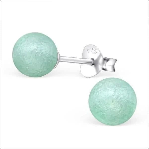 Zilveren Parel Oorbellen - Tijdloze Elegantie - 6mm / Zijde Groen -