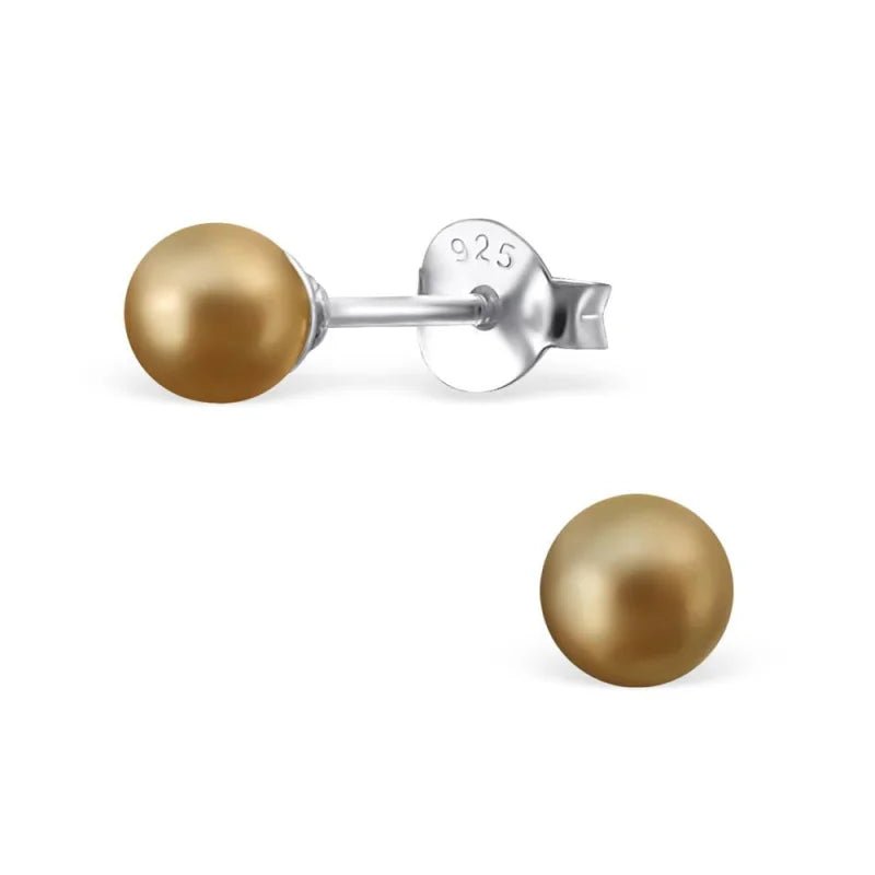 Zilveren Parel Oorbellen - Tijdloze Elegantie - 4mm / Goudkleurig -