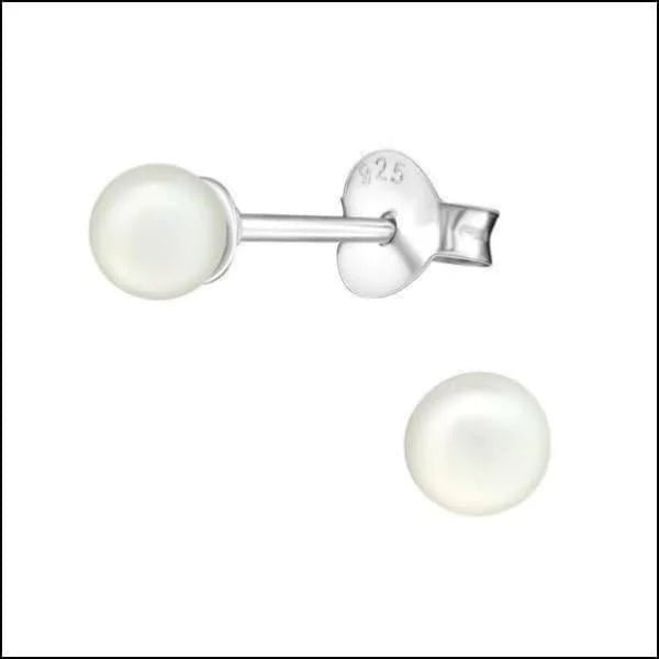 Zilveren Parel Oorbellen - Tijdloze Elegantie - 4mm / Creme -