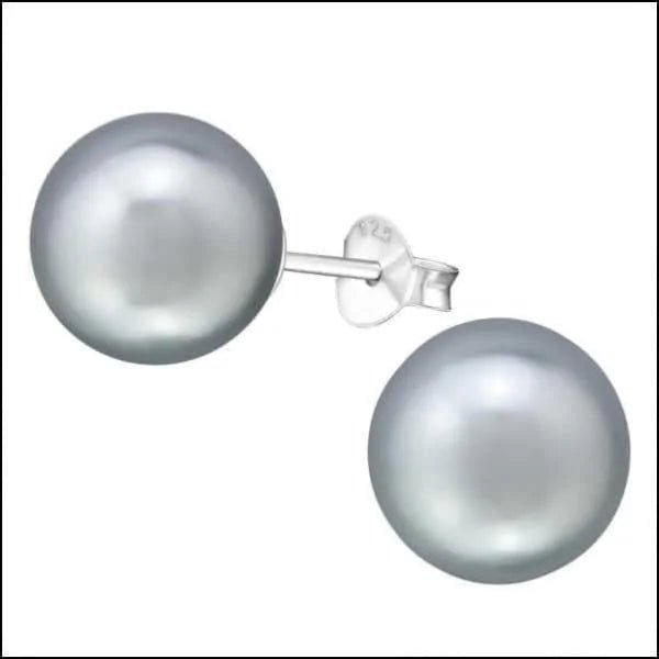 Zilveren Parel Oorbellen - Tijdloze Elegantie - 10mm / Licht Grijs -