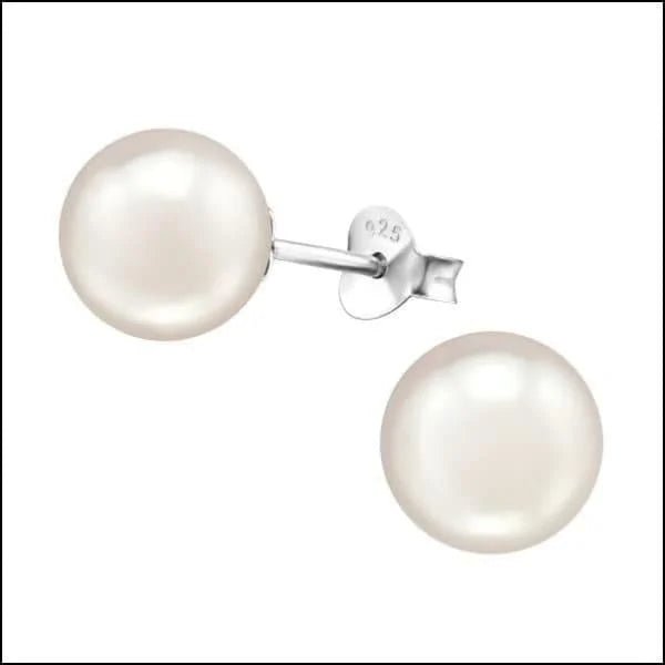 Zilveren Parel Oorbellen - Tijdloze Elegantie - 8mm / Licht Roze -