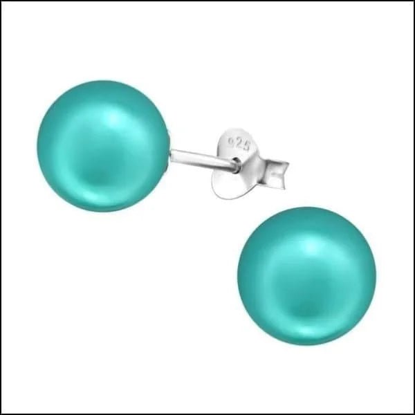Zilveren Parel Oorbellen - Tijdloze Elegantie - 8mm / Groen -