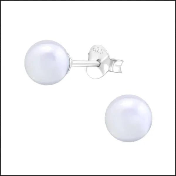 Zilveren Parel Oorbellen - Tijdloze Elegantie - 8mm / Groen -