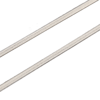 Platte Slangenketting Zilverkleurig Staal &acirc;&euro;&ldquo; Elegante Snake Chain RVS - 3mm / 50cm