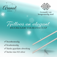 Platte Slangenketting Zilverkleurig Staal &acirc;&euro;&ldquo; Elegante Snake Chain RVS - 3mm / 65cm