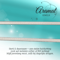Platte Slangenketting Zilverkleurig Staal &acirc;&euro;&ldquo; Elegante Snake Chain RVS - 5mm / 65cm