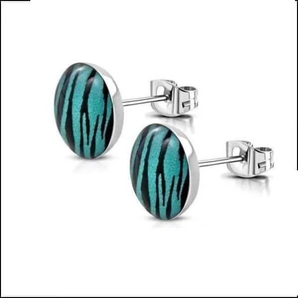 Trendy Zebra Print Oorbellen - Multikleur/Zwart-10mm -
