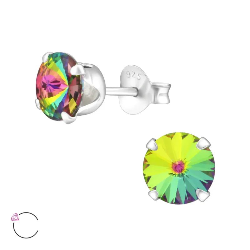 Zilveren Kristal Oorbellen - Aramat Jewels&Acirc;&reg; - Licht Blauw -
