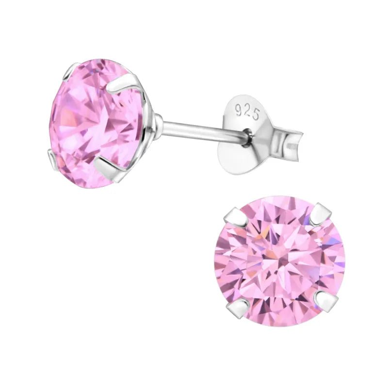 Ronde Kristal Oorbellen zilver - Zwart -